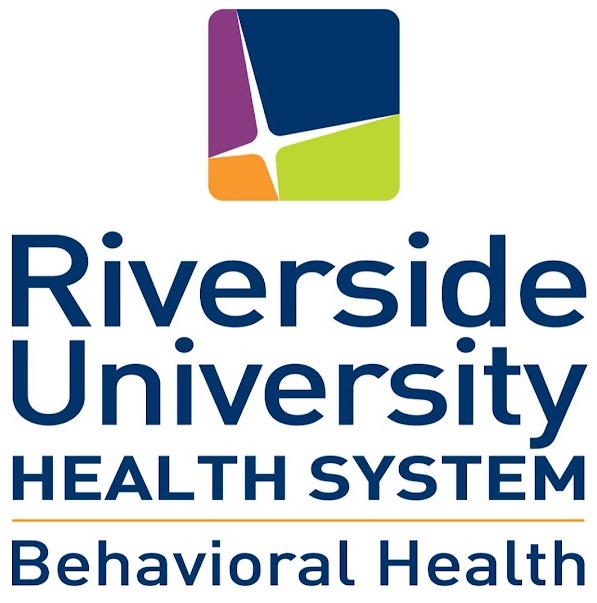 Logo of Riverside University Health System, featuring colorful geometric shapes and the text 